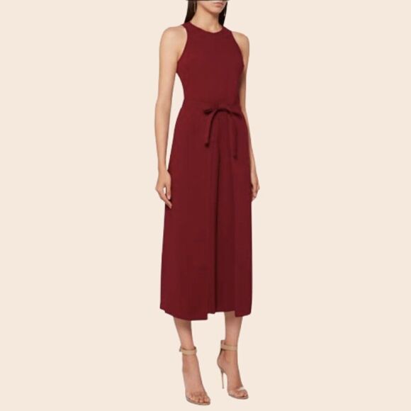 JOIE Mairead Maroon Wide-Leg Jumpsuit Size 2 - Picture 2 of 16